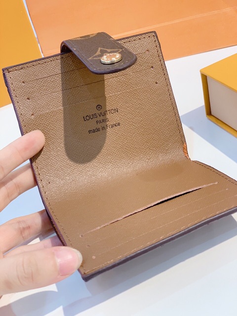 Ví cài thẻ fullbox cam