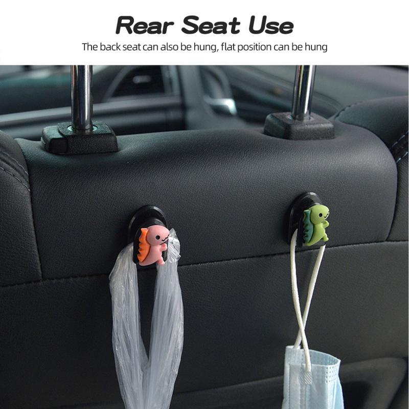 Móc treo đồ HDOORLINK dán bên trong xe hơi thiết kế hoạt hình mini dễ thương trang trí đa năng