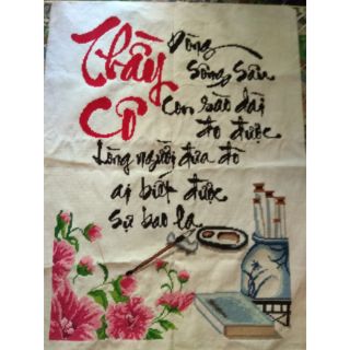( Thành phẩm) Tranh thêu chữ thập thầy cô