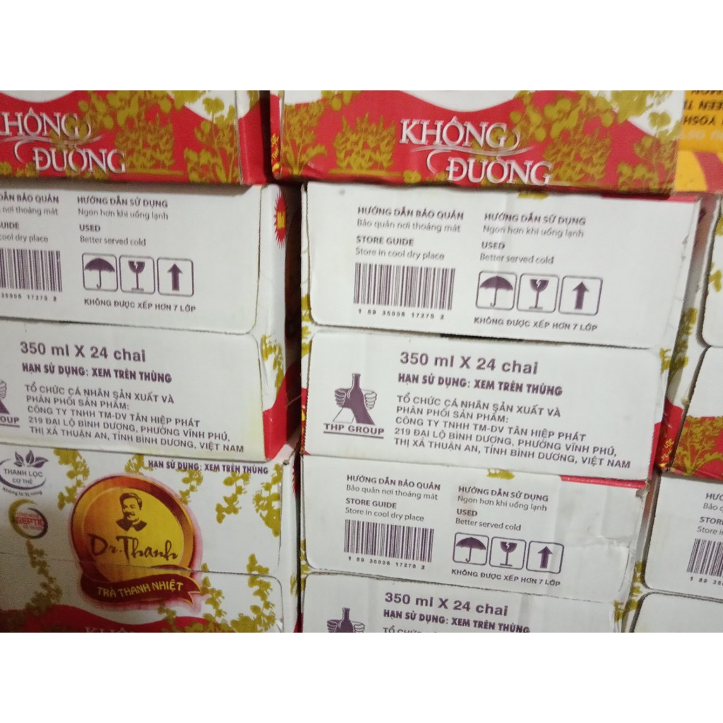 Thùng 24 chai trà thảo mộc Dr Thanh không đường chai 330ml