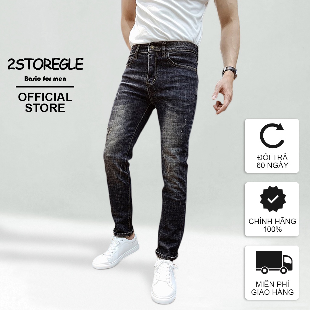 Quần Jean Đen Cào Phong Cách Thời Trang Dáng Ôm Vừa Vặn Thanh Lịch