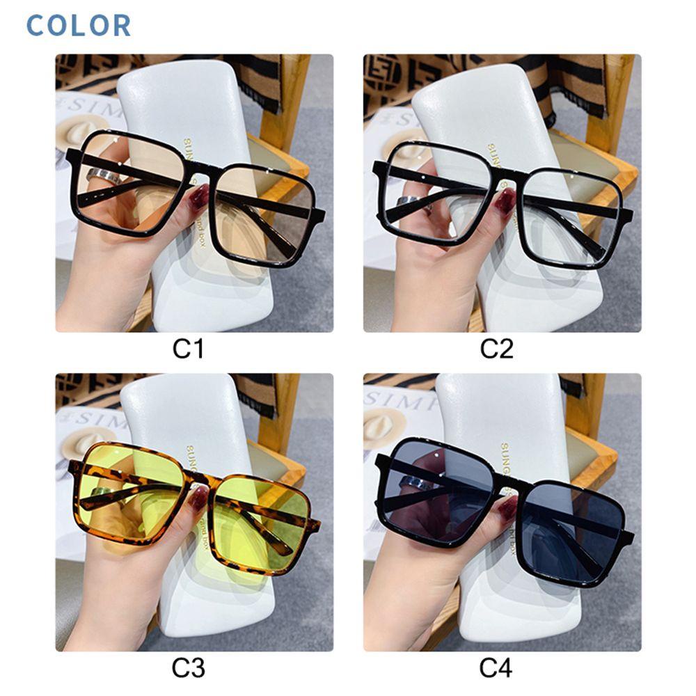 Kính Mát Tròng Vuông Màu Đen Chống Tia UV400 Phong Cách Cổ Điển Dành Cho Nam Và Nữ