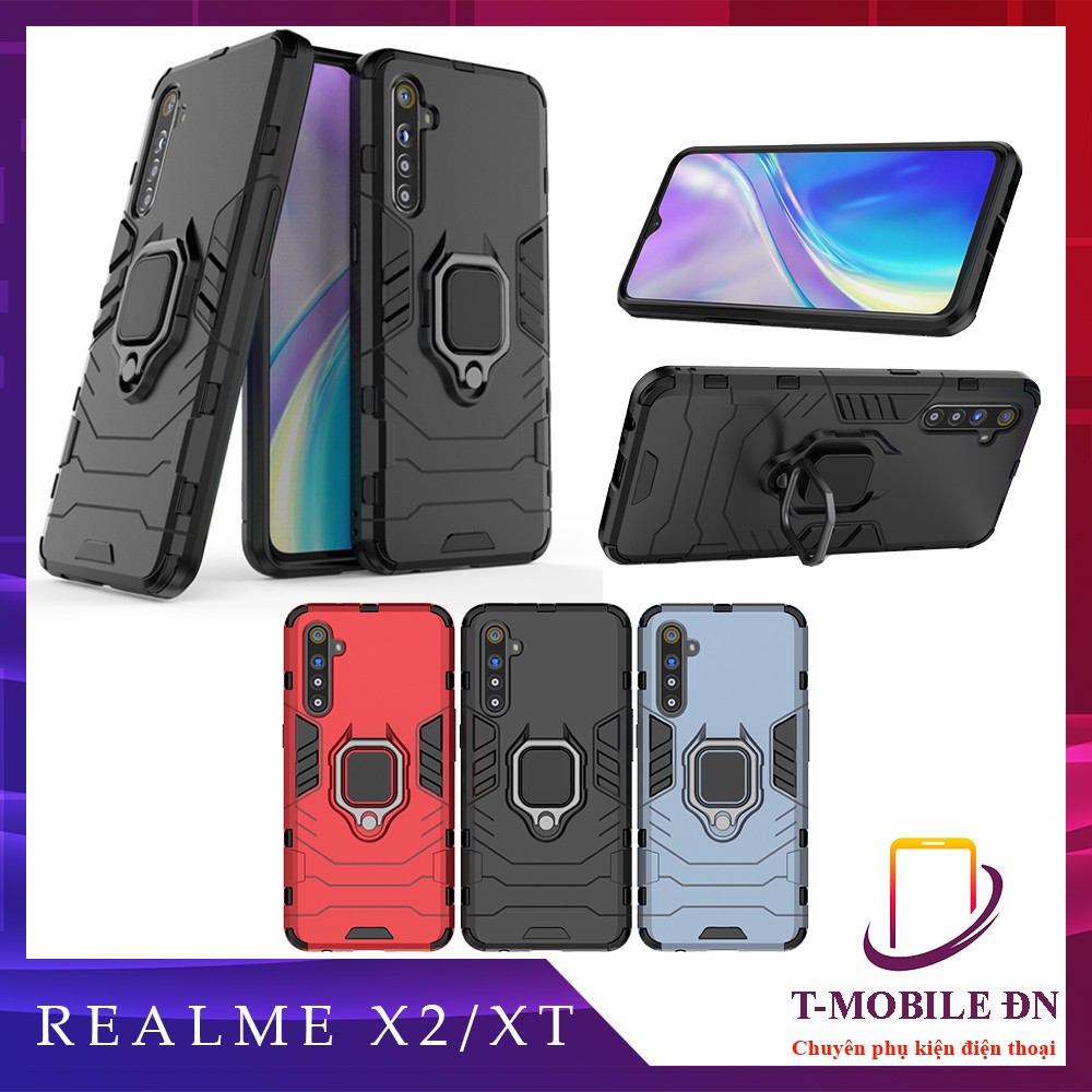 Ốp lưng Realme XT / Realme X2 / Realme XT 730G iron man chống sốc kèm nhẫn iring chống xem video