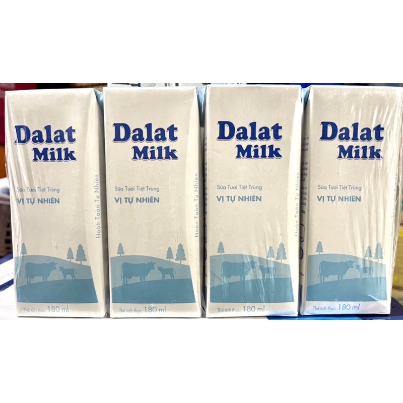 ( Đủ Mùi ) Sữa Tươi Tiệt Trùng Dalat Milk - 4 hộp