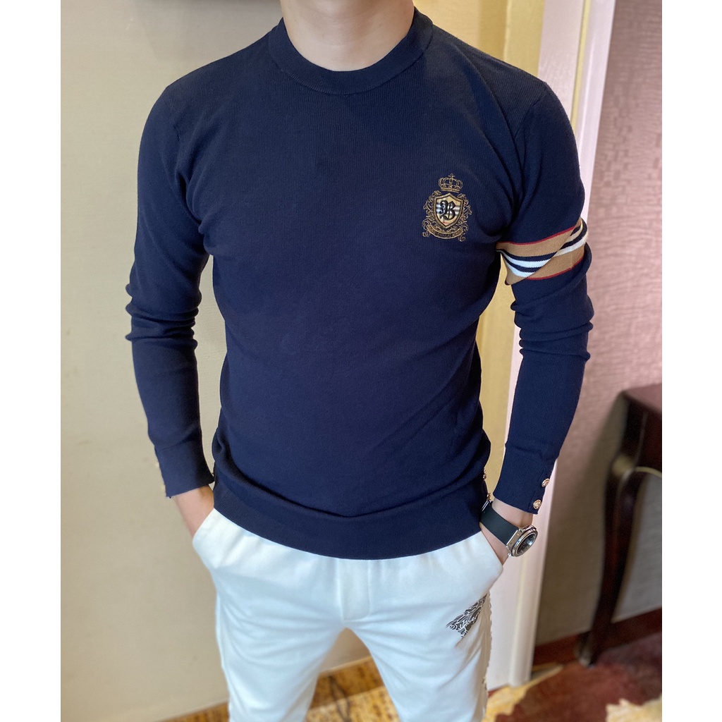 Áo thun nam thời trang cao cấp Burberry BBR kiểu dáng nam tính, lịch lãm
