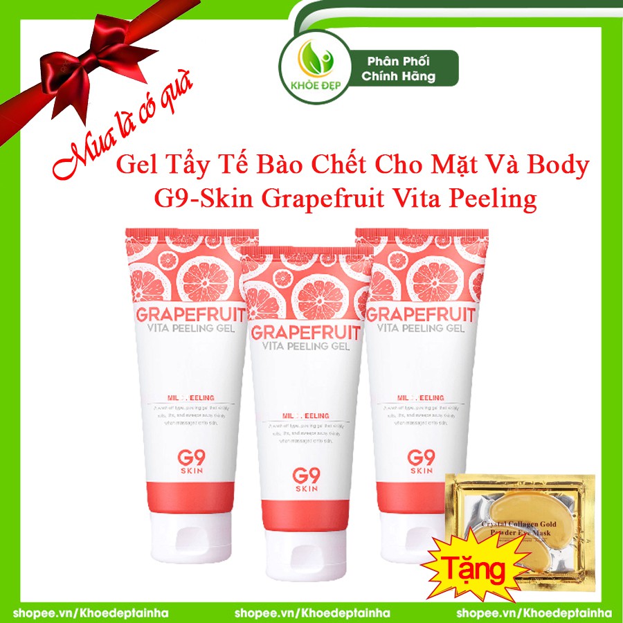 [ CHÍNH HÃNG ] Gel Tẩy Tế Bào Chết Cho Mặt Và Body G9-SKIN GRAPEFRUIT VITA PEELING 150ml