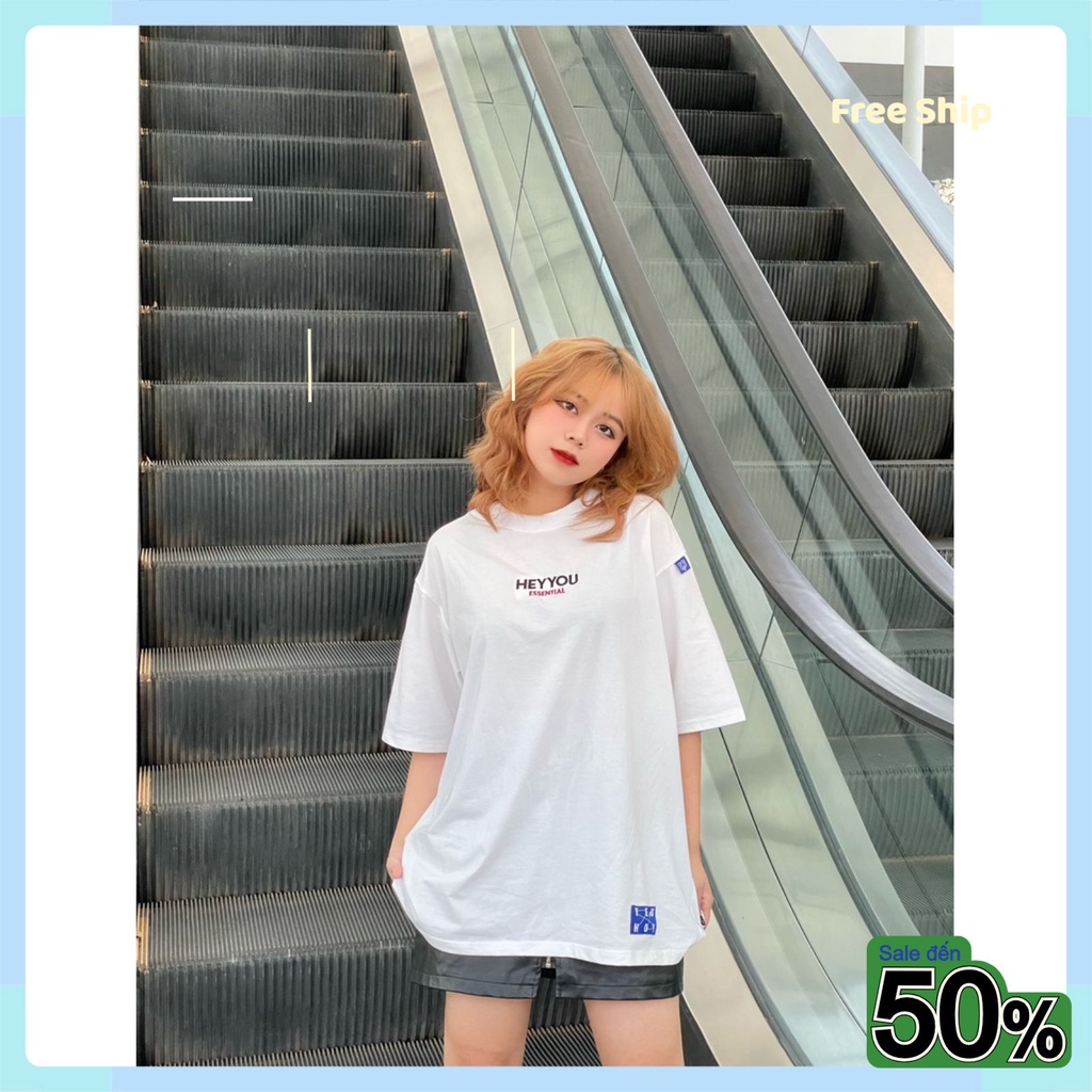 Áo thun nam nữ heyyou essential,áo phông unisex form rộng chất cotton mát mịn thấm hút mồ hôi