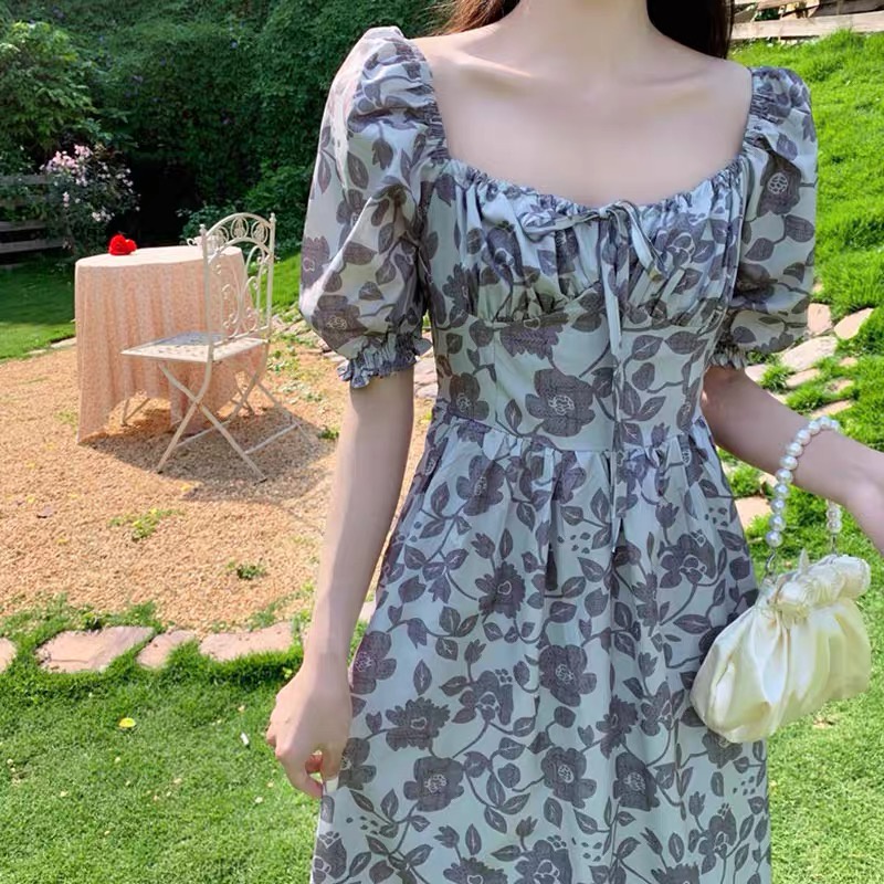 đầm dài đầm tay phồng váy hoa nhí vintage váy bầu mùa hè đầm cổ vuông đầm hở lưng đầm trễ vai đầm bigsize nữ váy nữ xinh váy đi chơi đầm đi tiệc đầm nữ