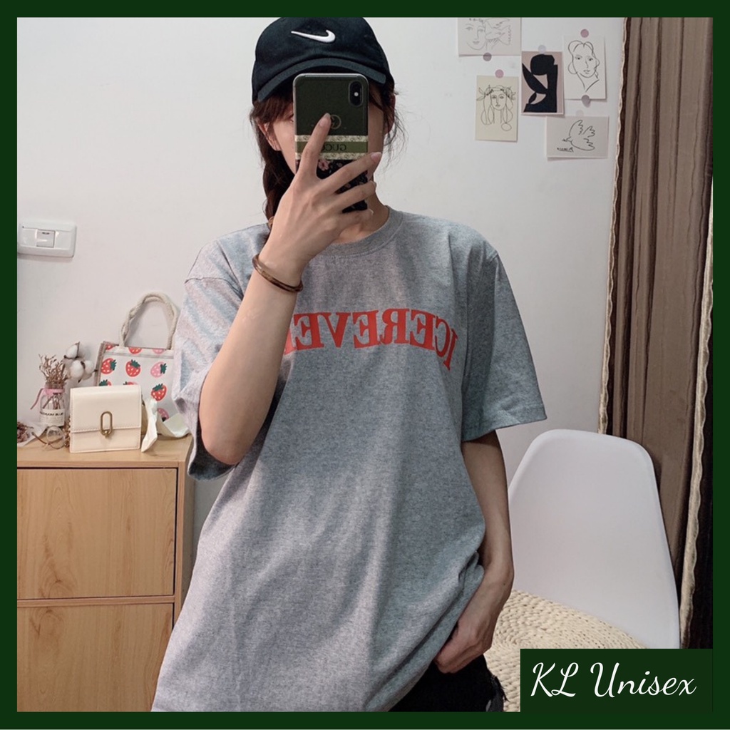 Áo Thun  ICEREVERIE Áo thun tay lỡ nam nữ KL Unisex