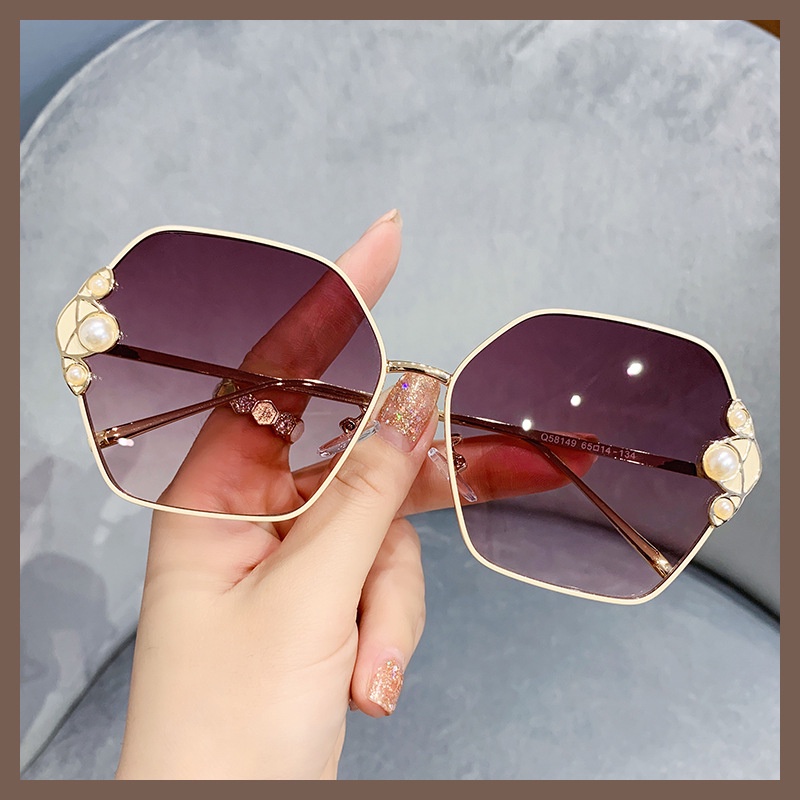 Kính Mát Chống Tia UV Gọng Kim Loại 2022 Thời Trang Cho Nữ