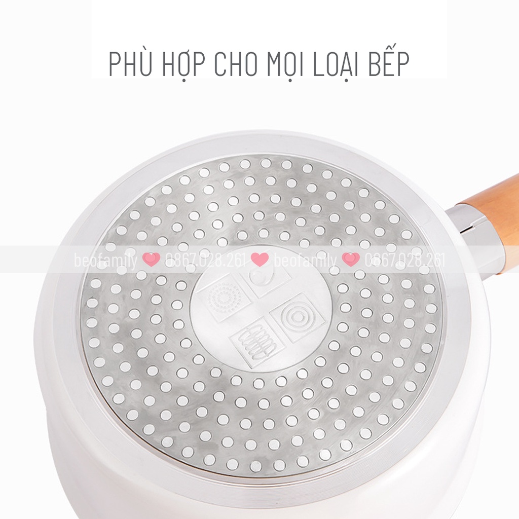 (Chính Hãng Loại 1) Bộ Nồi Chảo Chống Dính Nấu Bột, Nấu Cháo, Nấu Đồ Ăn Dặm Cho Bé Fashion Xuất Hàn