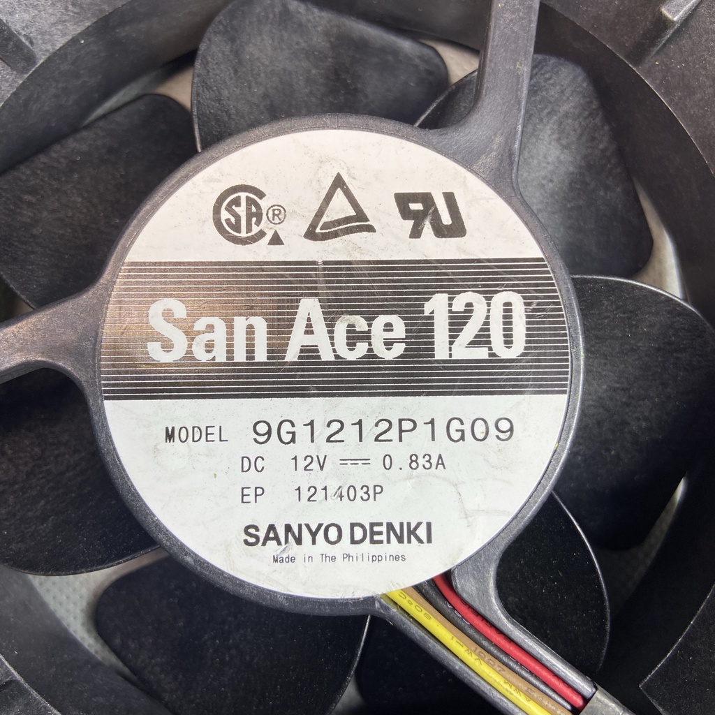 Quạt 12 cm, SANYO 12V 0.83A  San Ace 120, Gió mạnh 9G1212P1G09