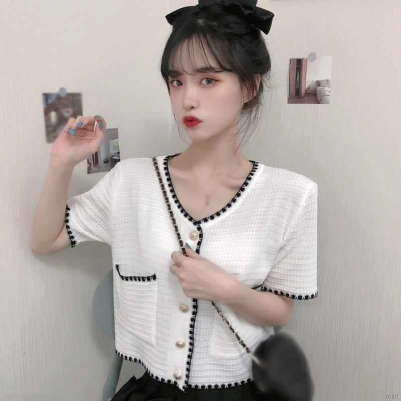 [ Mã FAHOTCB1505 giảm 10K đơn bất kỳ] Áo Cardigan Dệt Kim Ngắn Tay Cho Nữ | BigBuy360 - bigbuy360.vn