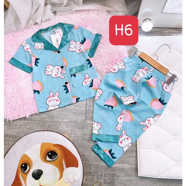 bộ pijama lụa mango sz 22-33kg