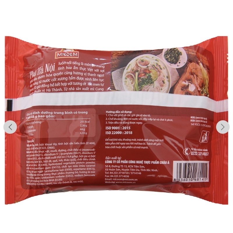 Hoả Tốc Now/Grab Phở bò Cung Đình Hà Nội / Phở Gà Cung Đình - Thùng 30 gói | BigBuy360 - bigbuy360.vn