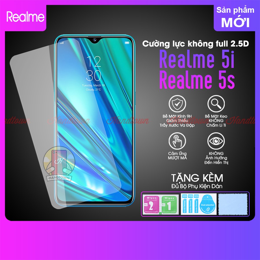 Cường lực trong suốt 2.5D không full màn dành cho Realme 5i / Realme 5s