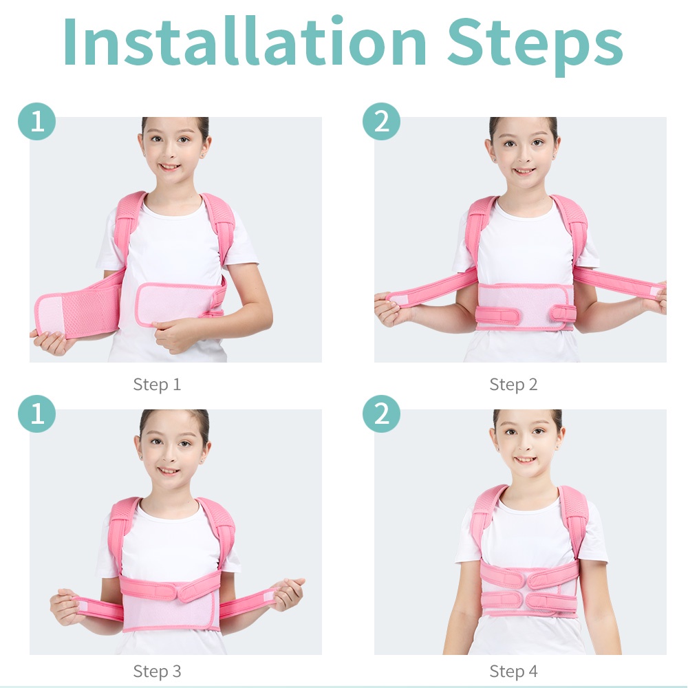 Đai đeo điều chỉnh tư thế JUNLAIKANG cho lưng và cột sống trẻ em