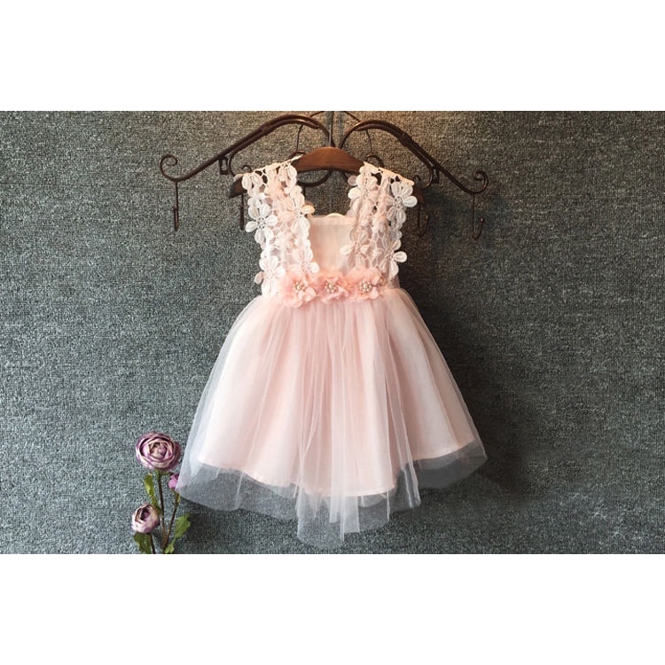 Đầm công chúa phối ren xinh xắn cho bé gái