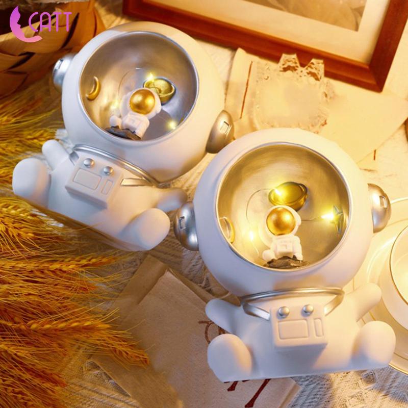 3in1 Ống heo tiết kiệm hình phi hành gia có đèn sáng tạo