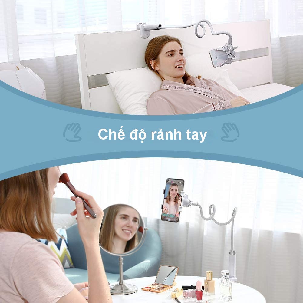 Giá đỡ điện thoại cài kẹp khe bàn UGREEN dạng cổ ngỗng, rảnh tay, dài 90cm, tùy chỉnh góc xoay LP113 30488