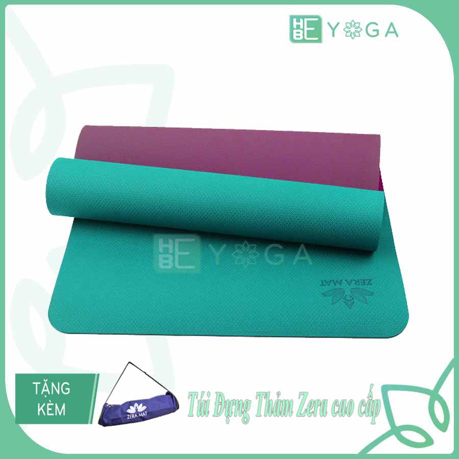 Thảm Yoga TPE 6mm 2 Lớp + Kèm Túi Đựng Cao Cấp Zera