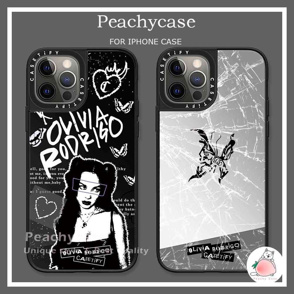 Ốp Điện Thoại Nhựa PC Cứng Gắn Gương Hình Cô Gái OLivia Rodrigo Cho Iphone 14 13 12 11 Pro Max 14Plus 14max 14promax