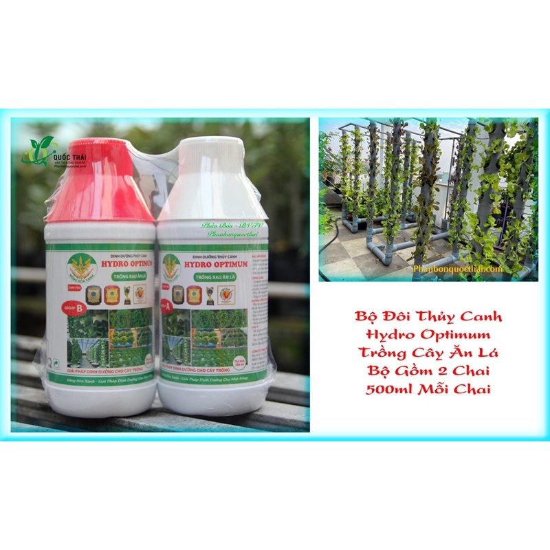 Dinh dưỡng Thủy Canh Hydro Optimum 1 lít- Dung Dịch Trồng Rau Ăn Lá