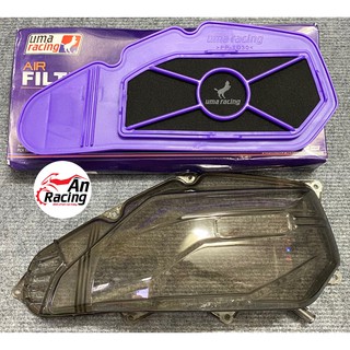 Bộ pô e khói + lọc gió uma racing dành cho xe vario - air blade 2016