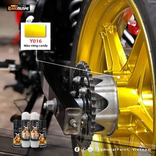 Y016 _ Sơn xit Samurai Y016 _Candy Yellow_ màu vàng kẹo Yamaha _ Tốt, giá rẻ, ship nhanh