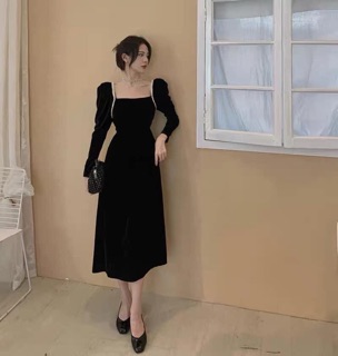 VÁY NHUNG TAY BỒNG