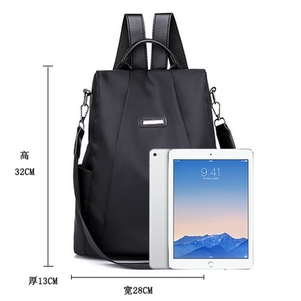 Ba Lô Oxford Màu Sắc Đơn Giản Sức Chứa Lớn Chống Trộm Dành Cho Nữ