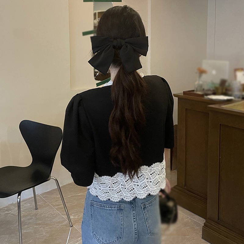 Áo Cardigan Dệt Kim Tay Ngắn Cổ Tròn Thời Trang Cho Nữ