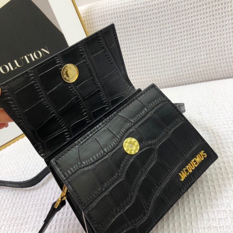 Túi xách Jacquemus vân rắn sz 17 da bò