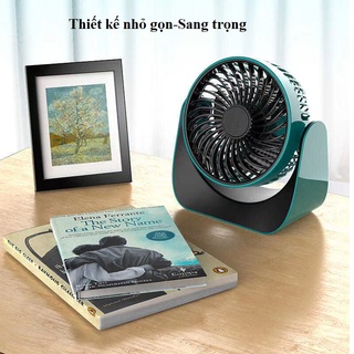 Quạt Mini để bàn,Quạt mini tích điện F118 siêu mát,siêu bền,xoay chỉnh 360 độ,thao tác bằng cảm ứng,công suất 4W