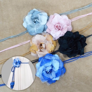 Thắt Lưng Vải Voan Mỏng Thắt Nút Phối Tua Rua Phong Cách Hàn Quốc Ngọt Ngào Thời Trang Cho Nữ