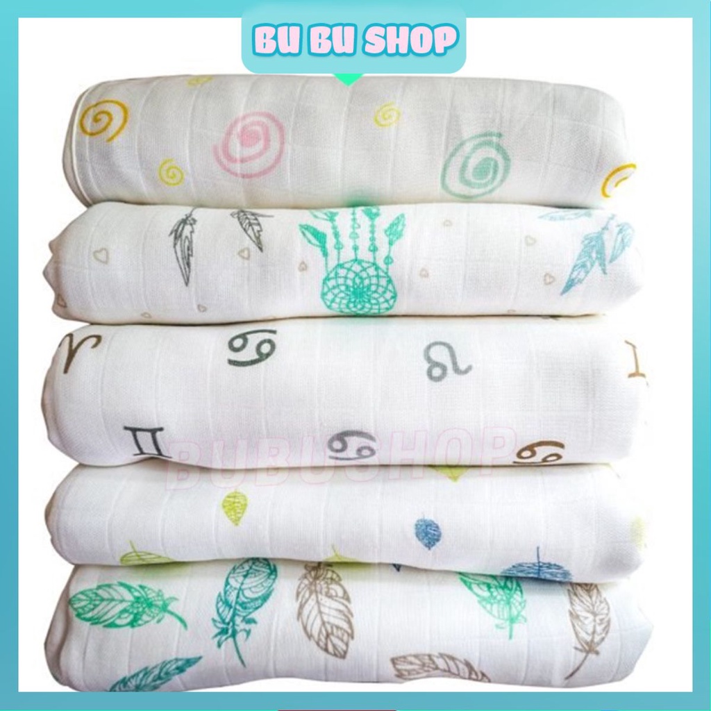 Khăn Tắm Sợi Tre 2 lớp Kích Thước 1.2mx1m, Khăn Bamboo dành cho bé Mềm Mịn Không Xù Lông Phù hợp bé Trai bé gái