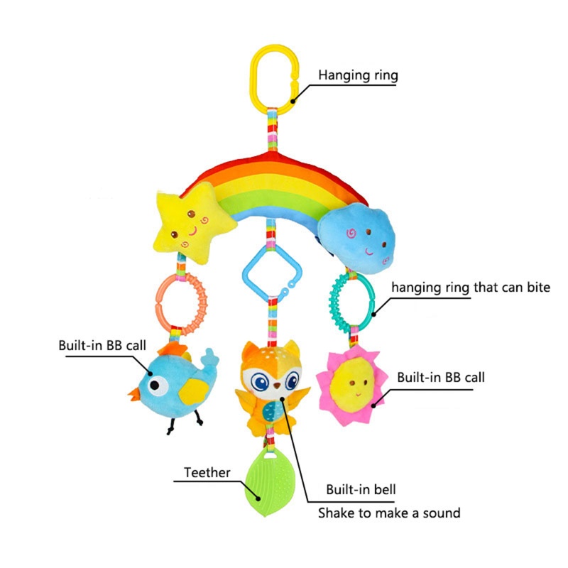 Chuông Treo Xe Đẩy Em Bé / Búp Bê Hoạt Hình Dễ Thương