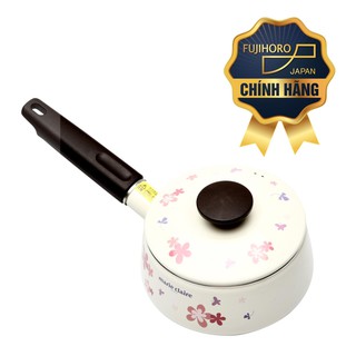 Nồi sứ tráng men Nhật Bản cao cấp Fujihoro,dùng được bếp từ , nhập khẩu Thái Lan, họa tiết hoa tím ,bảo hành 2 năm