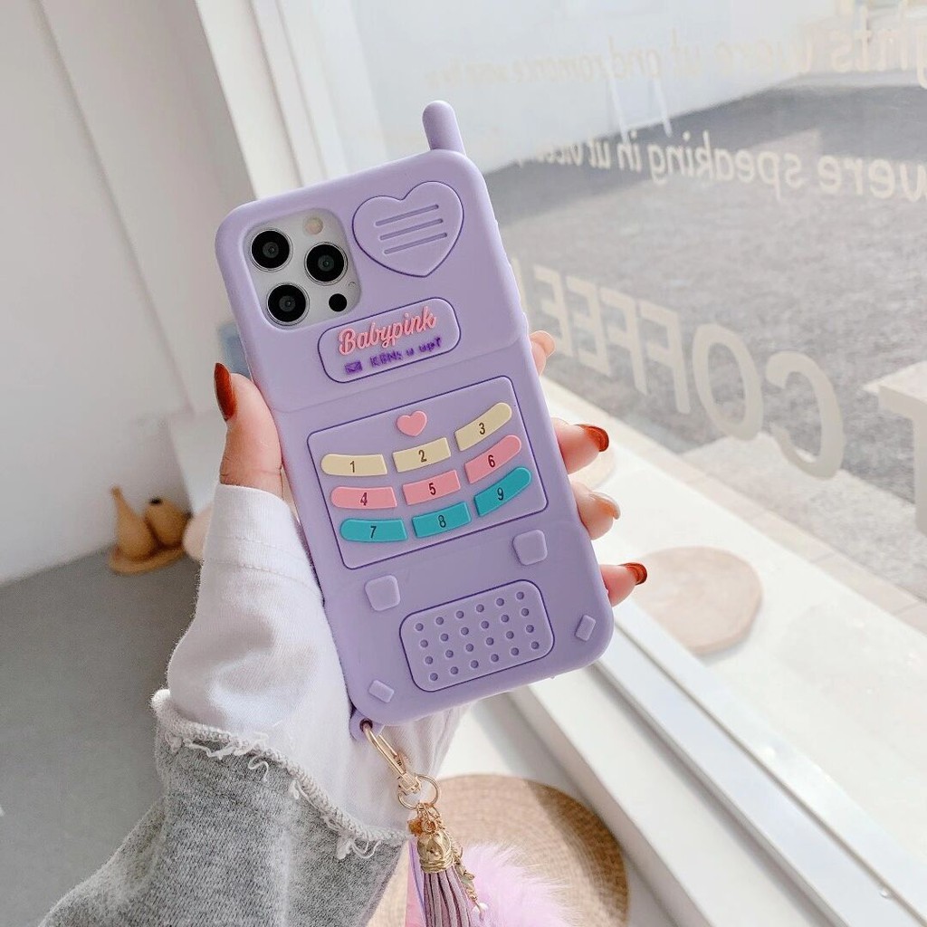 Ốp Điện Thoại silicone Mềm Hình cellular Màu Tím Cho iPhone 7 8 Plus x xs max XR 14 Plus 11 12 pro max 13 pro max 14 pro max