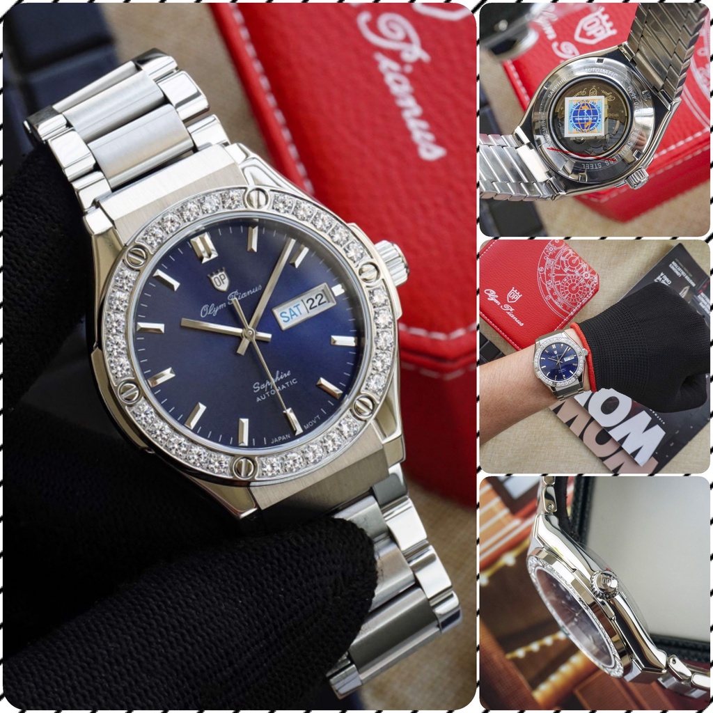 Đồng hồ nam dây kim loại chính hãng uy tín Olym Pianus OP990-45 OP990-45DGS-X