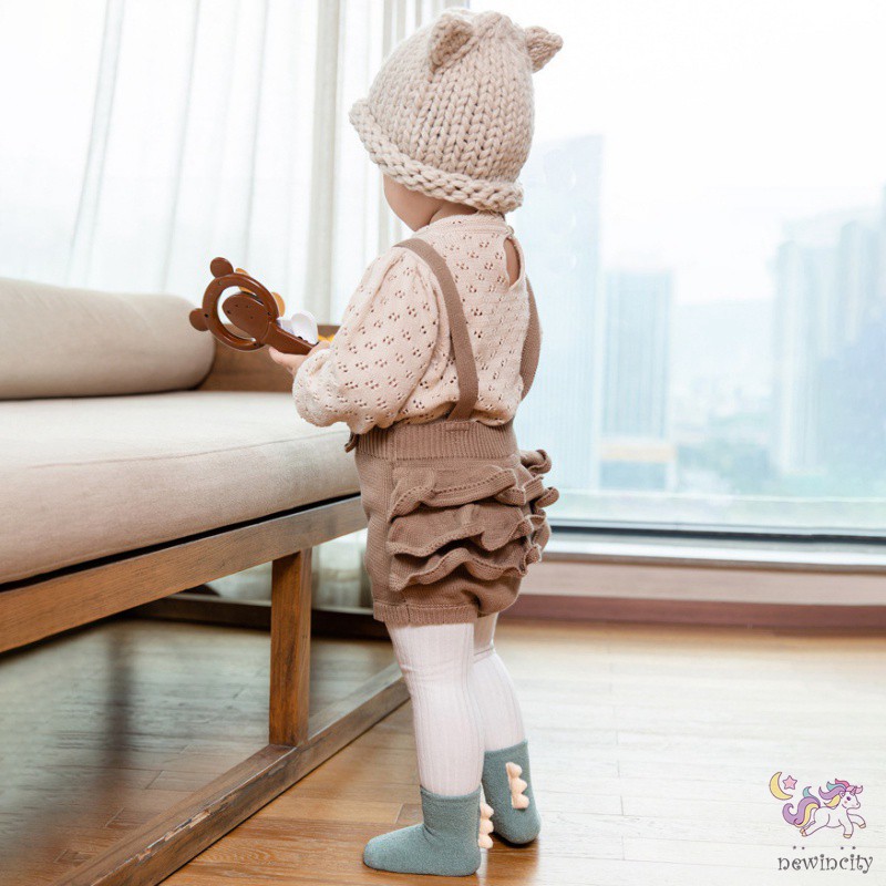 Vớ lông cừu giữ ấm chống trượt phong cách Hàn Quốc hợp thời trang cho bé