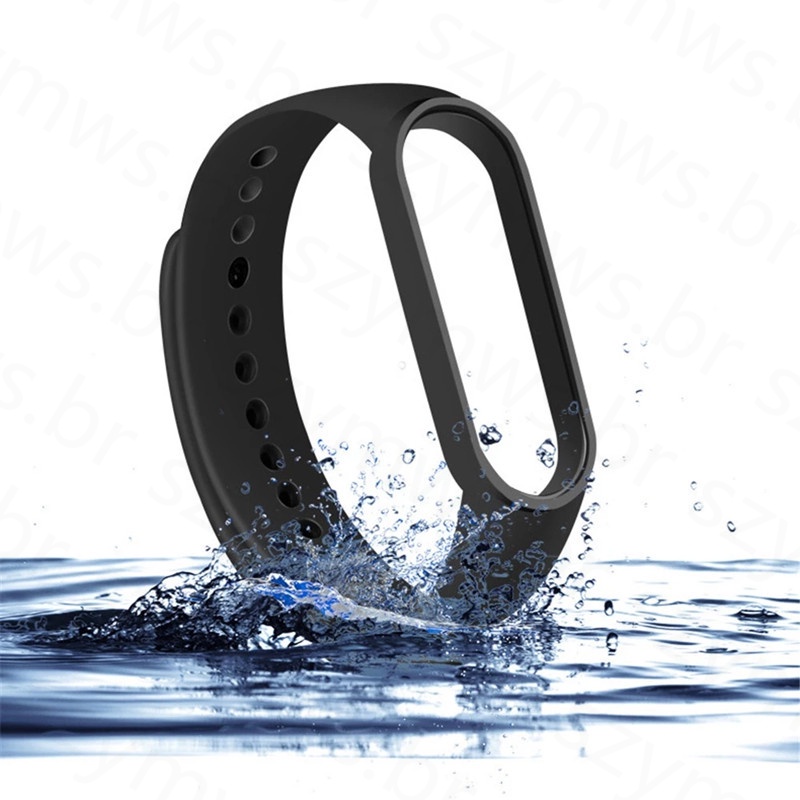 Dây Đeo Thay Thế Chất Liệu Silicon Màu Trơn Cho Xiaomi Mi Band 6 7 5 4 3