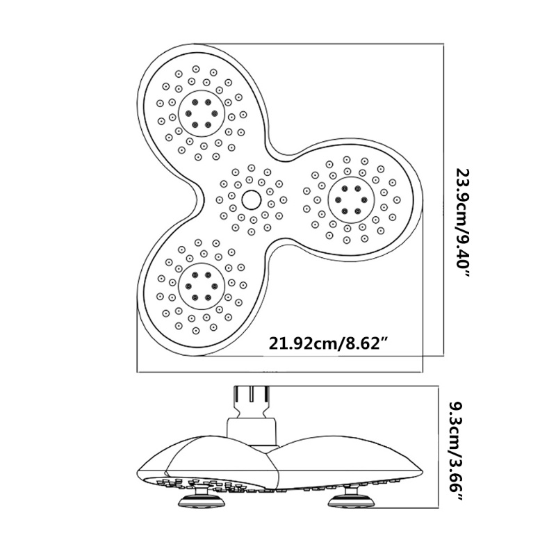 Qq * Vòi Hoa Sen 3 Chân Dạng Nhấn Dễ Dàng Áp Suất Cao Sang Trọng