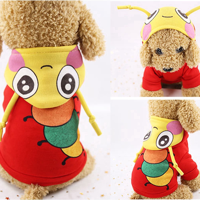 Áo hoodie họa tiết hoạt hình đầy màu sắc thời trang cho thú cưng