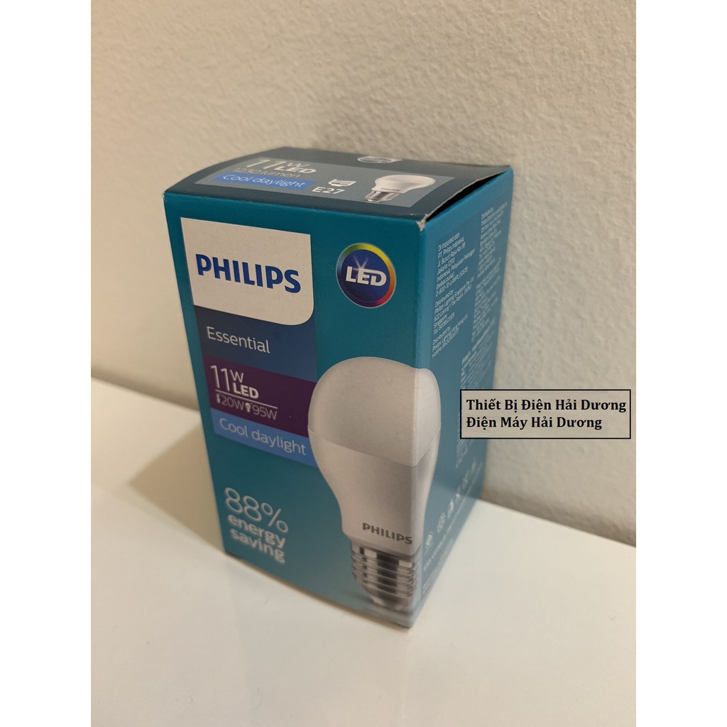 Bộ 3 Bóng Đèn Philips Led Ess Ledbulb 11w Đuôi E27 230v A60 Ánh Sáng (Trắng,Vàng) | BigBuy360 - bigbuy360.vn