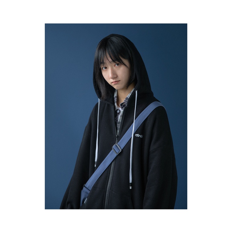 Áo Hoodie có Zip oversize form basic tay dài thu đông phong cách Hàn Quốc HO011