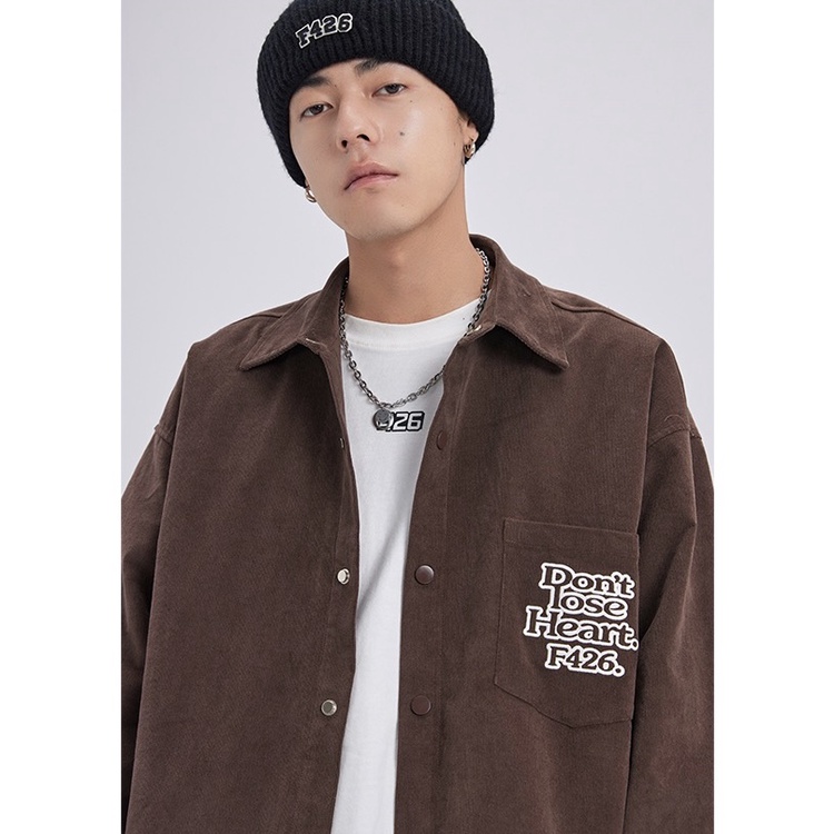 Áo sơ mi Kaki F426 form rộng unisex nam nữ