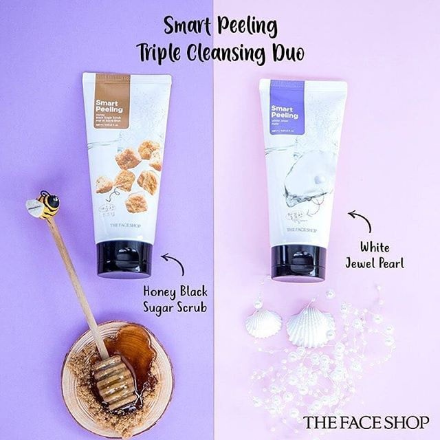 Tẩy Tế Bào Chết The Face Shop Ngọc Trai + Đường Đen Smart Peeling - 120ml