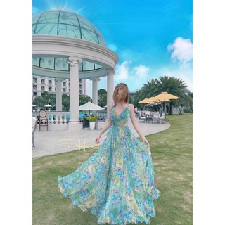 Th290dl182 váy maxi cúp ngực dây đan lưng size sm