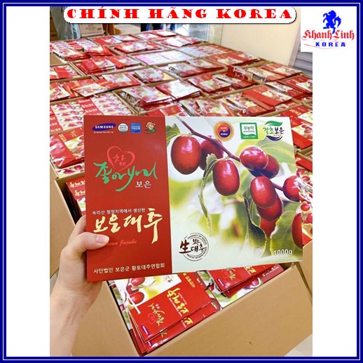 Táo Đỏ Sấy Khô Hàn Quốc Chính Hãng, Hộp quà 1kg